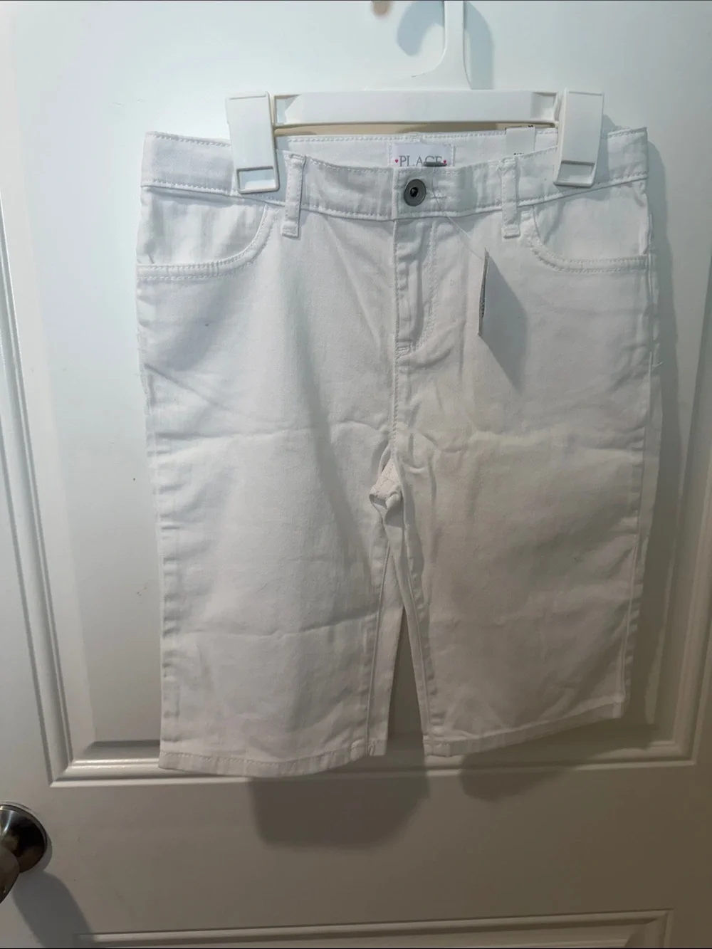 The Children's Place girls size 12 NWT White & Mint Green - Shorts & Tee